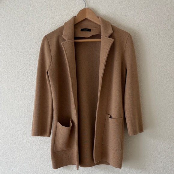 J. Crew Sweaters - Re-Imagined J. Crew Classic Tan Cotton/Wool Blend Knit Cardigan Size Small